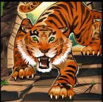 Tomb Raider slot tiger symbol